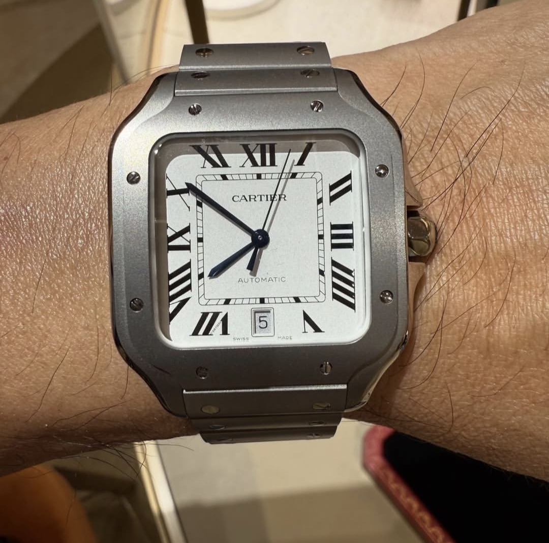 Santos de Cartier LM Full Titanium White Dial (2025)