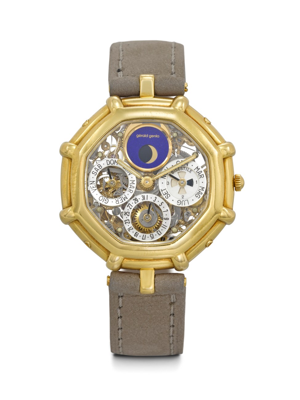 Gérald Genta 18K Gold Automatic Skeletonized Perpetual Calendar (2000)