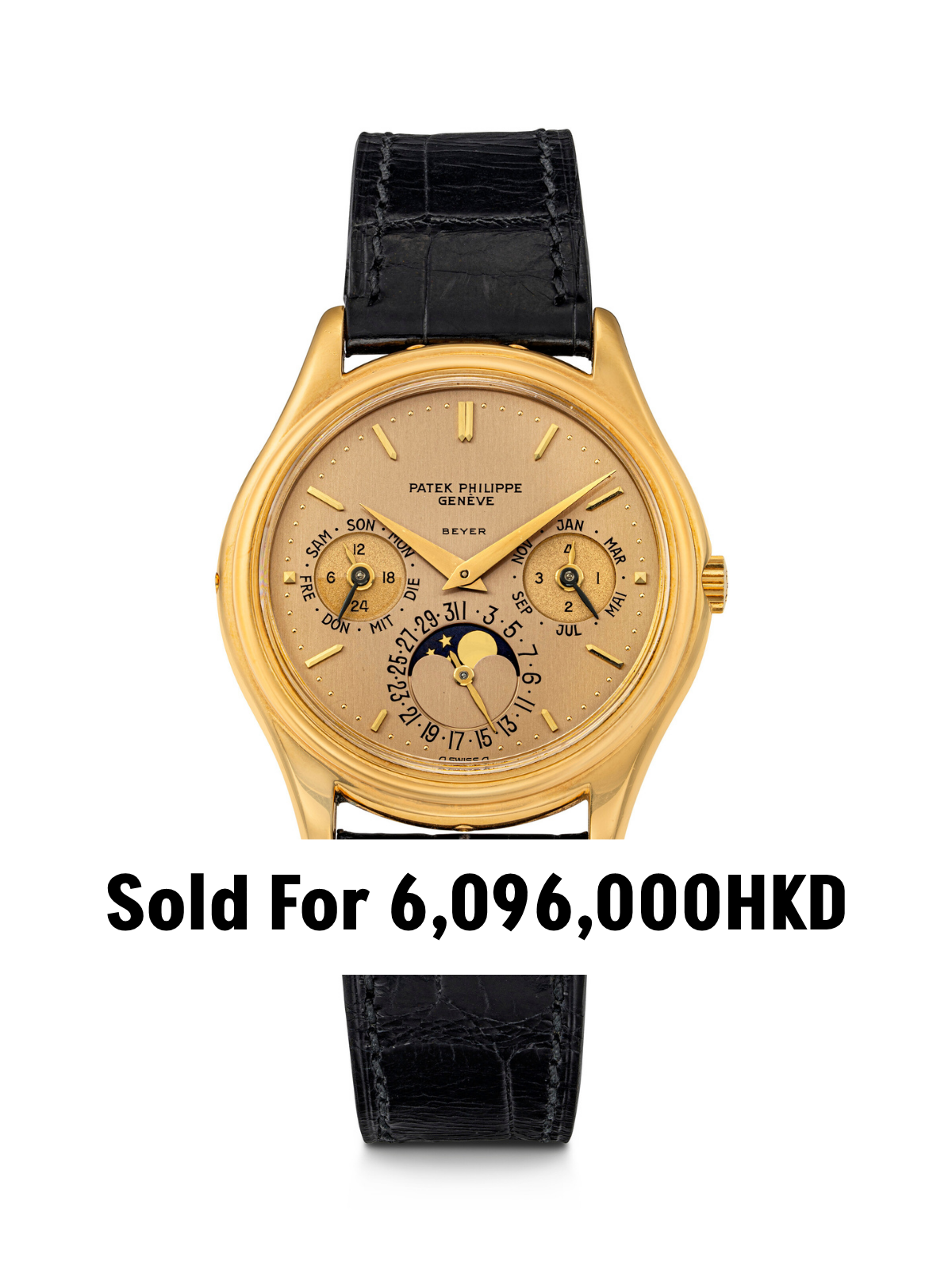 Patek Philippe Ref. 3940J “First Series” Doré Dial signed Beyer (1986) *result